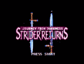 Strider Returns Title Screen